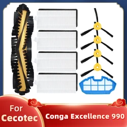 Recambio de rueda de Castor de filtro Hepa, Cepillo Lateral principal, para CONGA EXCELLENCE y CONGA EXCELLENCE, 990 piezas de aspiradora robótica
