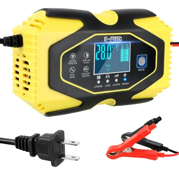 

LEEPEE Digital LCD Display Power Puls Repair Chargers Car Lead Acid Battery Chargers Full Smart Automatic Battery-chargers