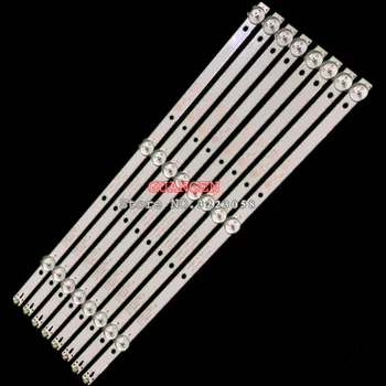 

10sets=80pcs LED Backlight strip FOR K430WDC1 A1 4708-K43WDC-A1113N11 L43E6800 43HFF5952/T3 43L1600C 43BDL4012n/62 3LEDs 39CM 6V