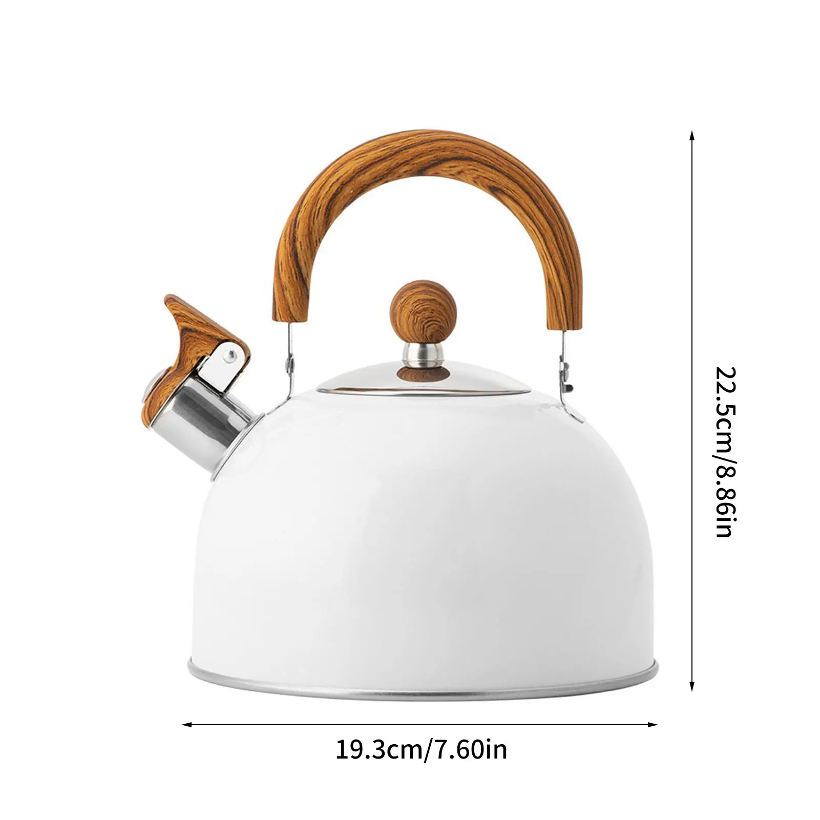 Black 2.5 Liter Whistling Tea Kettle Modern Stainless Steel Whistling Tea Pot for Stovetop with Cool Grip Ergonomic Handle 