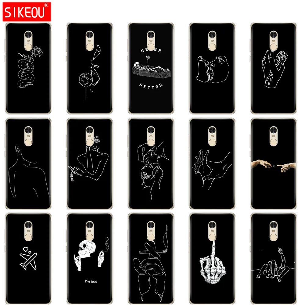 

Case For Xiaomi Redmi Note 4/note 4 pro Case soft silicon Cover for Redmi Note 4X/note 4x pro bumper global version cute black