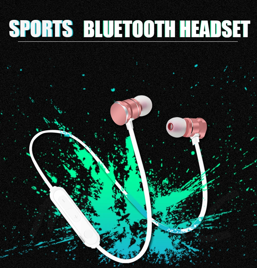 X3 Bluetooth наушники магнитные металлические мини беспроводные стерео гарнитуры спортивные бег Hifi наушники с микрофоном для iOS Android телефон