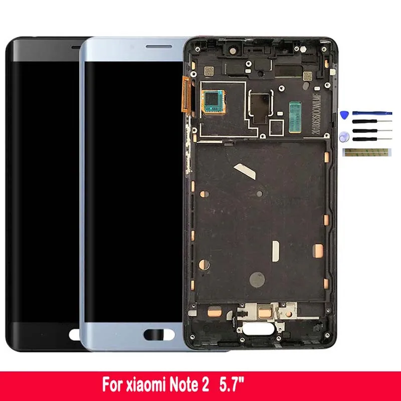 

Touch Screen Digitizer for Xiaomi Mi Note 2 Note2 LCD Display HD Assembly Replacement 5.7" LCD with Frame + Tools