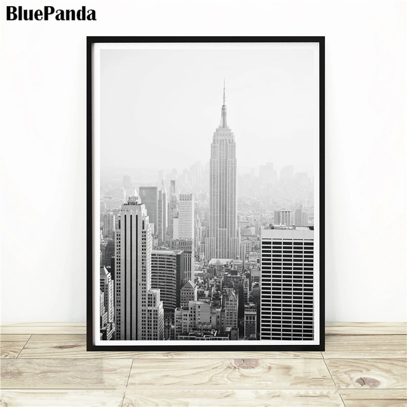 

Building City Black And White Art Nordic Canvas Painting Print Minimalist Picture Living Room Home Decor