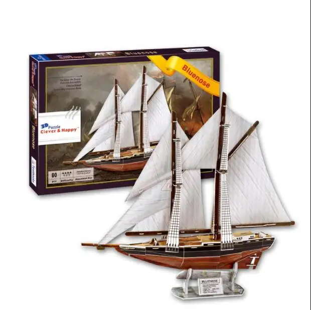 Bluenose корабль образование 3D Бумага DIY головоломки 3484 модель Обучающие комплекты игрушек дети мальчик подарок игрушка