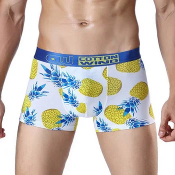 

Knit Printed Underwear Men's Shaper Shorts 2020 New Arrival Shorts Men Underwear Boxer Cotton Modal Soft Boxer