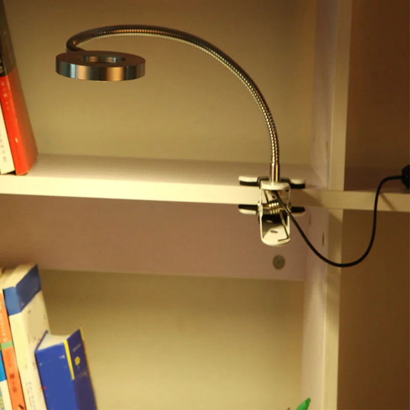 black warm ight 7 Вт ресницы лампа для наращивания ресниц светильник светодиодный на зажиме лампа USB для ухода за глазами книга светильник для дома Спальня PAK55 - Цвет: black warm ight