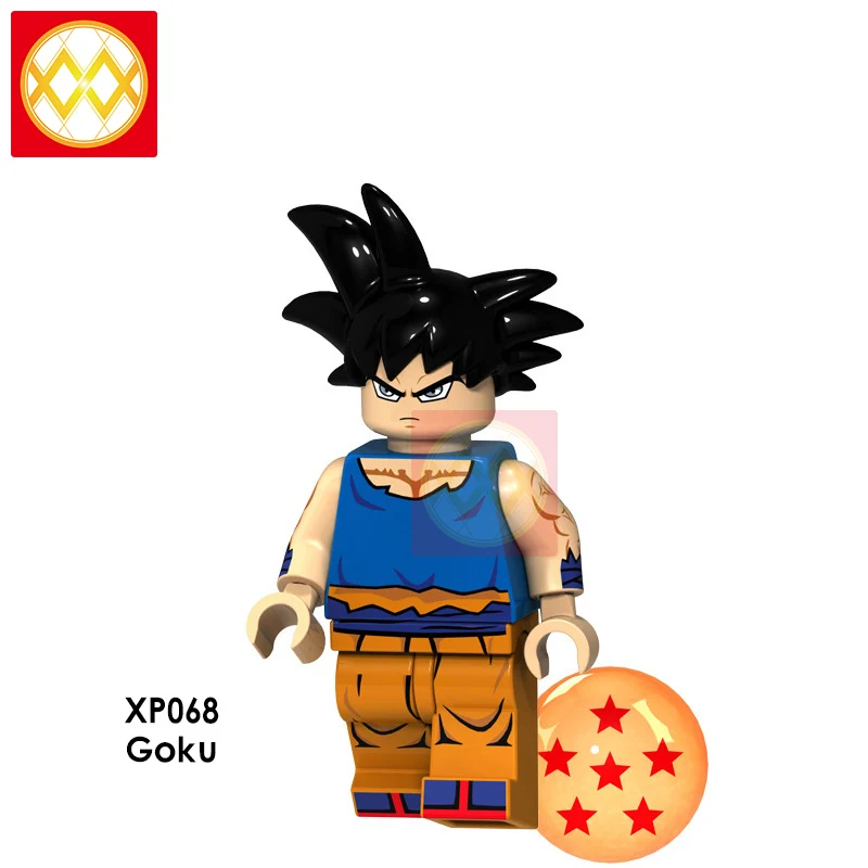 Dragon Ball Z строительные блоки Гоку Вегета Мастер Роши криллин стволы супер Saiyans Аниме Коллекция игрушек для детей Подарки - Цвет: XP068  Goku