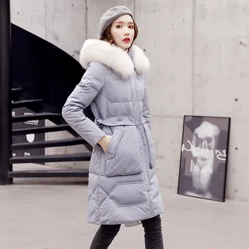 

2020 New Long Down Parkas Female Women Winter Coat Thickening White Duck Down Jacket Womens Outwear Parkas Hooded Outwear