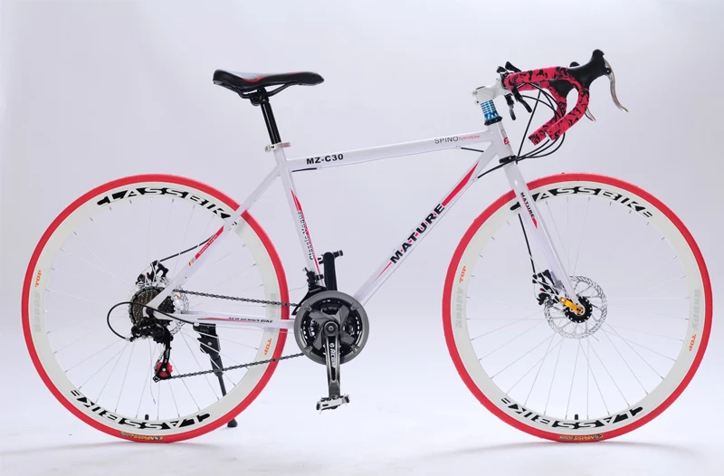 700C алюминиевый дорожный велосипед 21 27 30 скоростной СГИБ двойные дисковые тормоза спортивный велосипед студенческий велосипед высокого качества велосипеды для взрослых - Цвет: 27speed WR