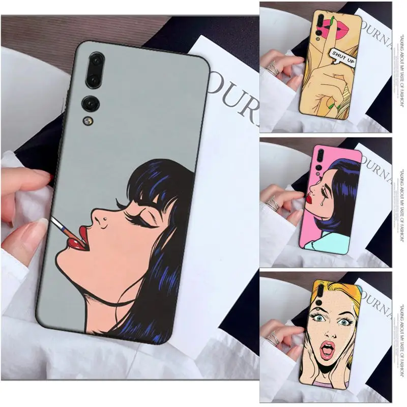 Motirunner Поп Арт комикс Красочный милый чехол для телефона huawei P9 10 lite P20 pro P30 Psmart mate 20