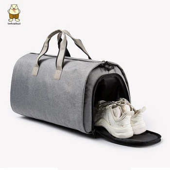 

Beibaobao Solid Color Oxford Cloth Men's Suit Bag Storage Bag Good Quality Men Business Travel Large Capacity Folding Suit Bag