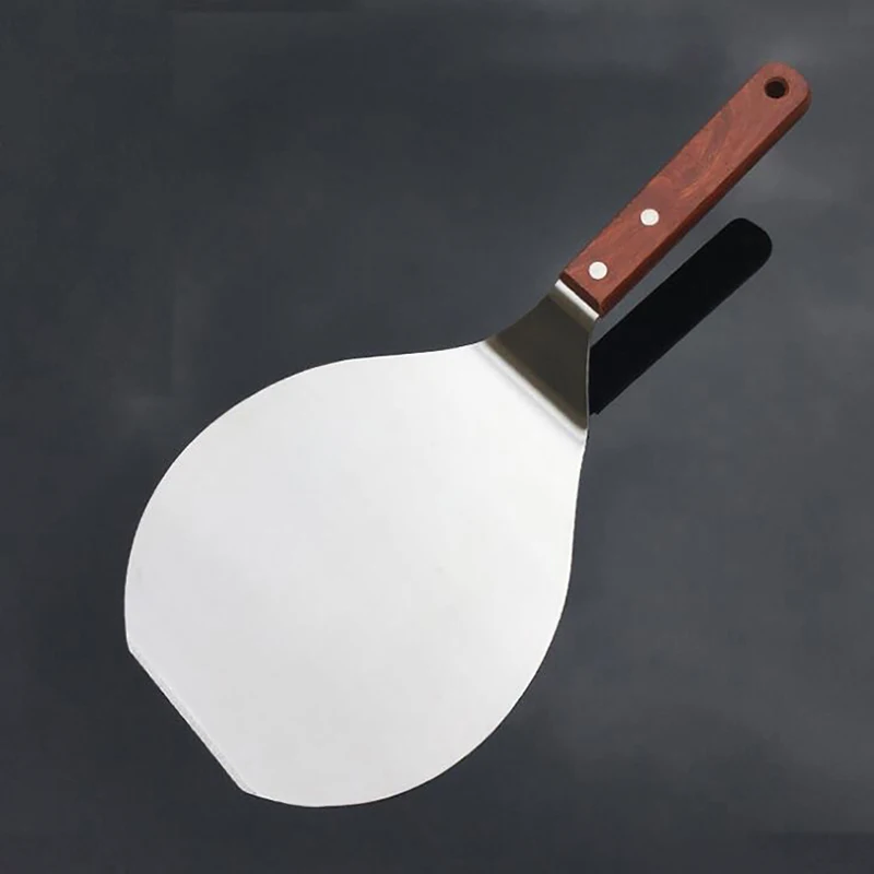 Stainless Steel Pizza Peel With Wood Handle Pizza Spatula 33.5cm x 16.4cm Large Paddle For Baking Bread