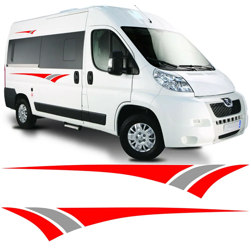 Дом на колесах Полосы Виниловые наклейки-туристического автофургона Horsebox