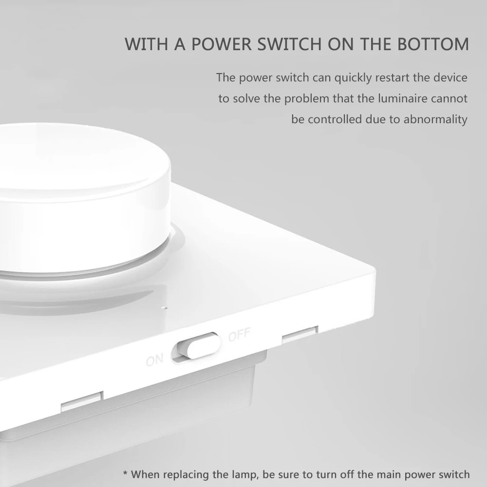 Yeelight умное затемнение переключатель BT подключенная интеллектуальная ручка вращать переключатель настенный пульт дистанционного управления переключатель для Yeelight потолочный светильник