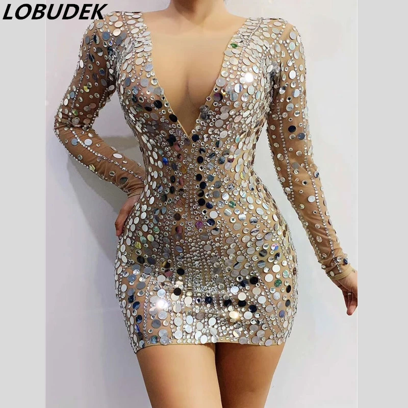 transparent glitter dress