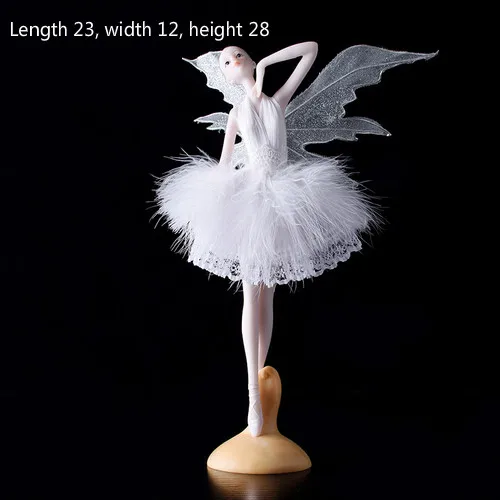 White Ballet A Балетный Ангел танец девушка персонаж украшение дома креативные подарки ко дню рождения и ремесла подарки Рождественские мероприятия - Цвет: White Ballet A