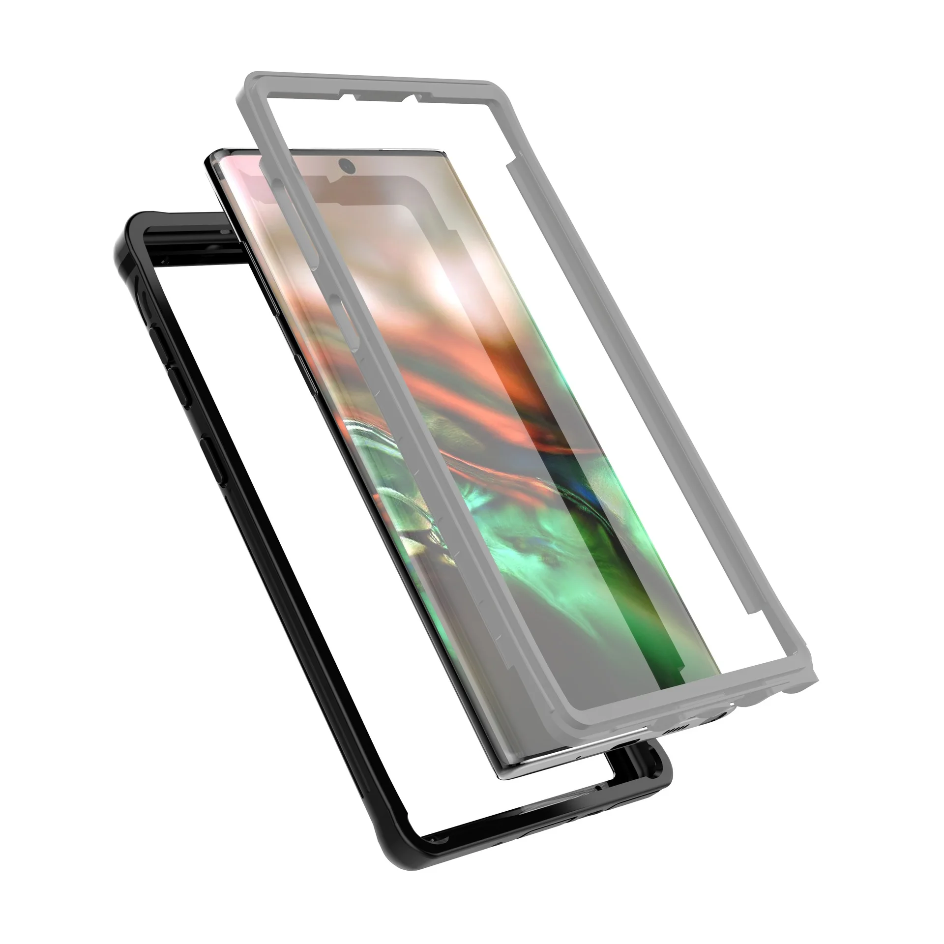 Полный охват чехол для samsung Note 10 Plus прозрачная задняя крышка бампера Встроенная сверхмощная защита хороший чехол для мобильного телефона