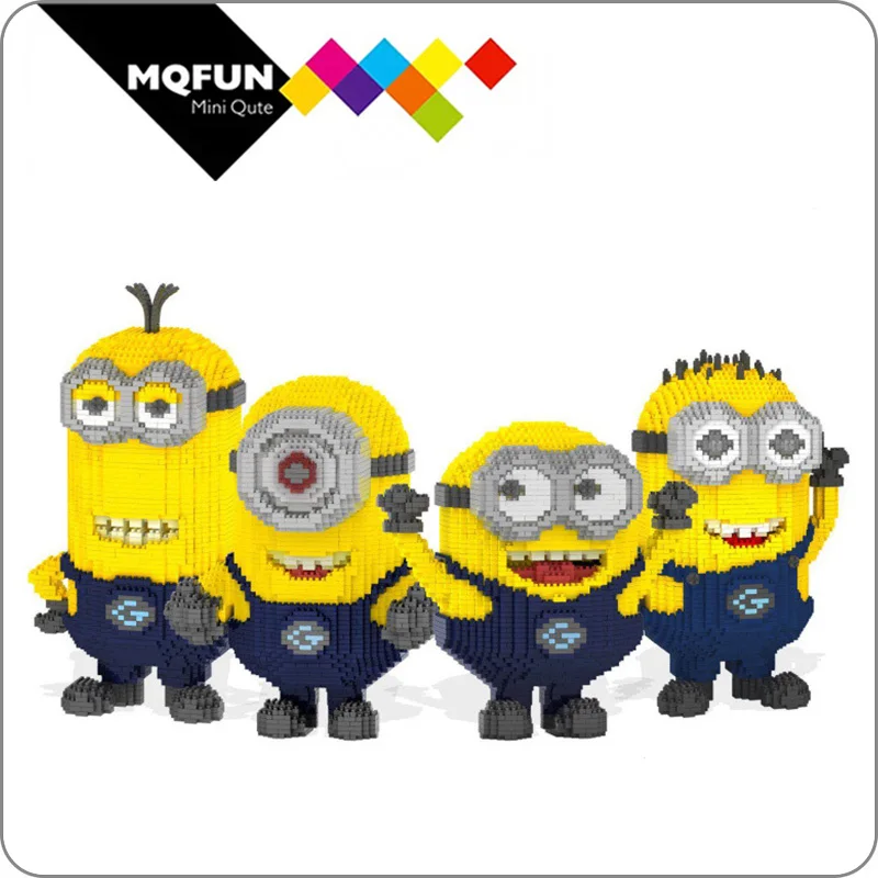 

ZRK Funny cartoon image micro diamond building block Capsule man Stuart Tim Jerry Bob figures assembly bricks toys for kids gift