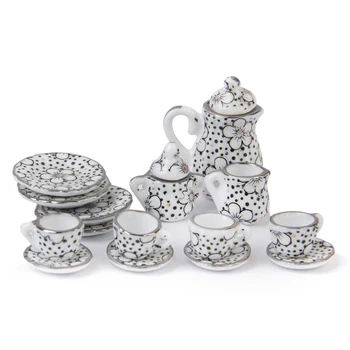 

Porcelain tea set Eating Utensils 15pzs Daisy Pattern