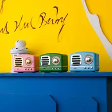 Винтажный Мини Bluetooth динамик 3D стерео объемный звуковой эффект плеер Портативный Прекрасный динамик Настольный бытовой репродюсер