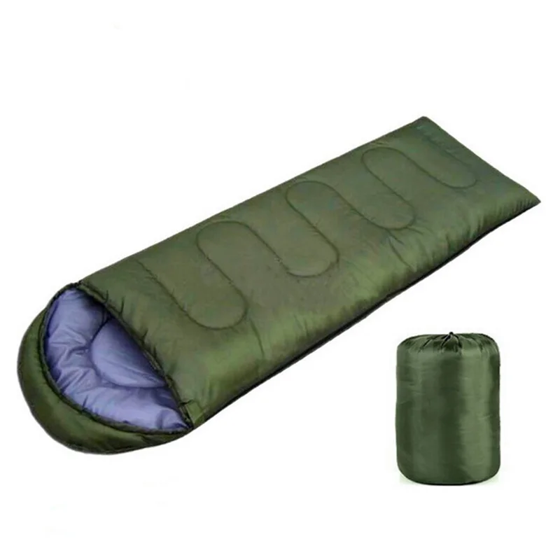 Dark green 700g Конверт, спальный мешок для кемпинга, для взрослых, на открытом воздухе, ультра-светильник, портативный, Для Путешествий, Походов, спальный мешок с крышкой, водонепроницаемый чехол для костюма - Цвет: Dark green 700g