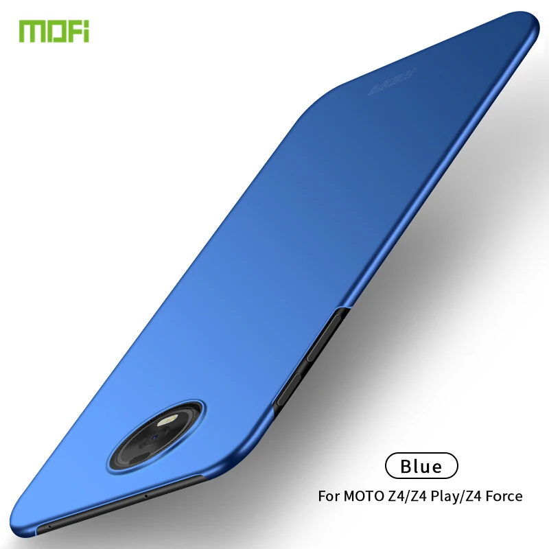Blue MOFI для Motorola Moto Z4/Z4 Play Force Чехол Жесткий PC пластик ультра тонкий чехол для телефона для MOTO Z4 Force задняя крышка Щит - Цвет: Blue