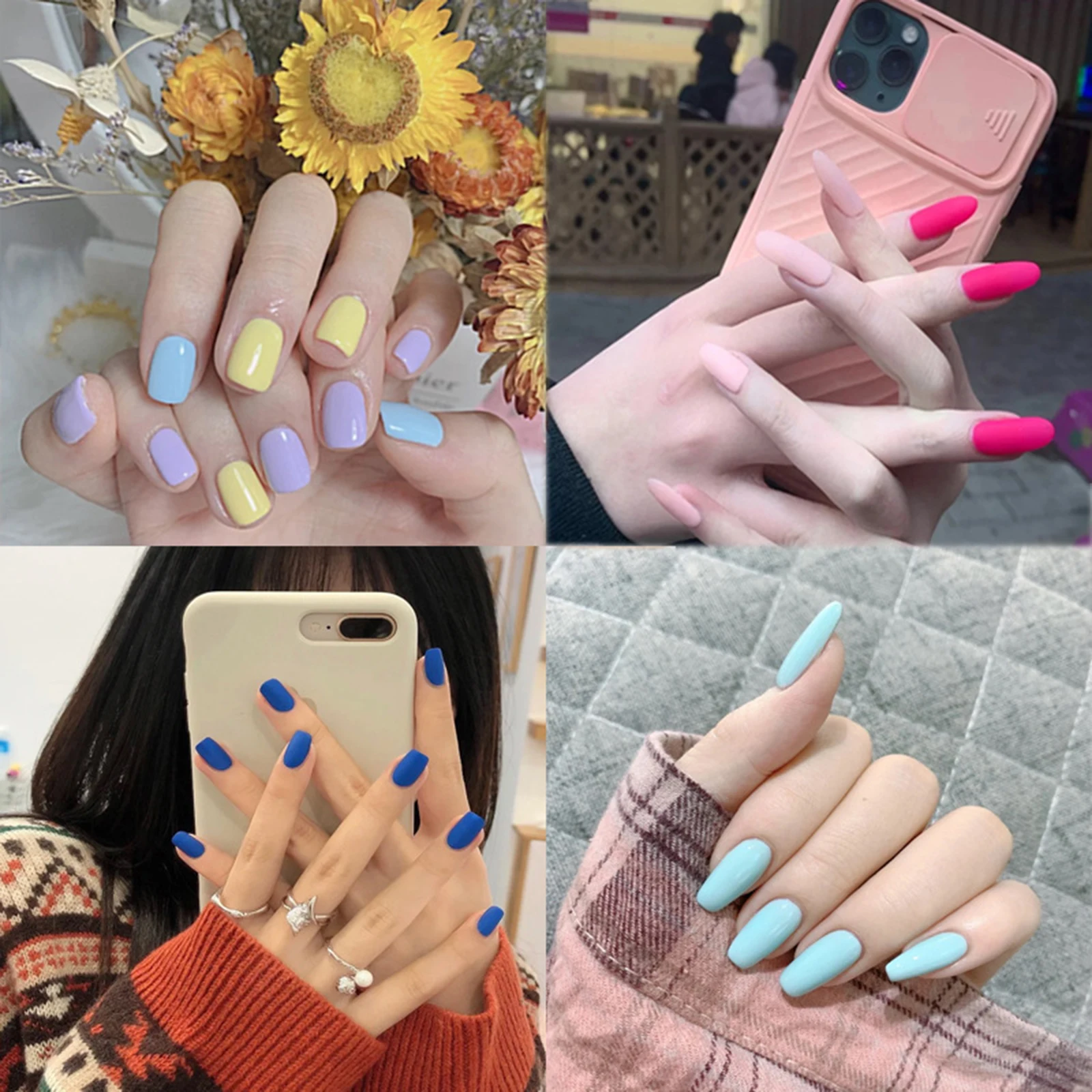 4 pcs Waterproof Nail Stickers Art Full Cover Self-Adhesive Polish Foils Tips DIY Decals for Women With 1PC File | Красота и здоровье
