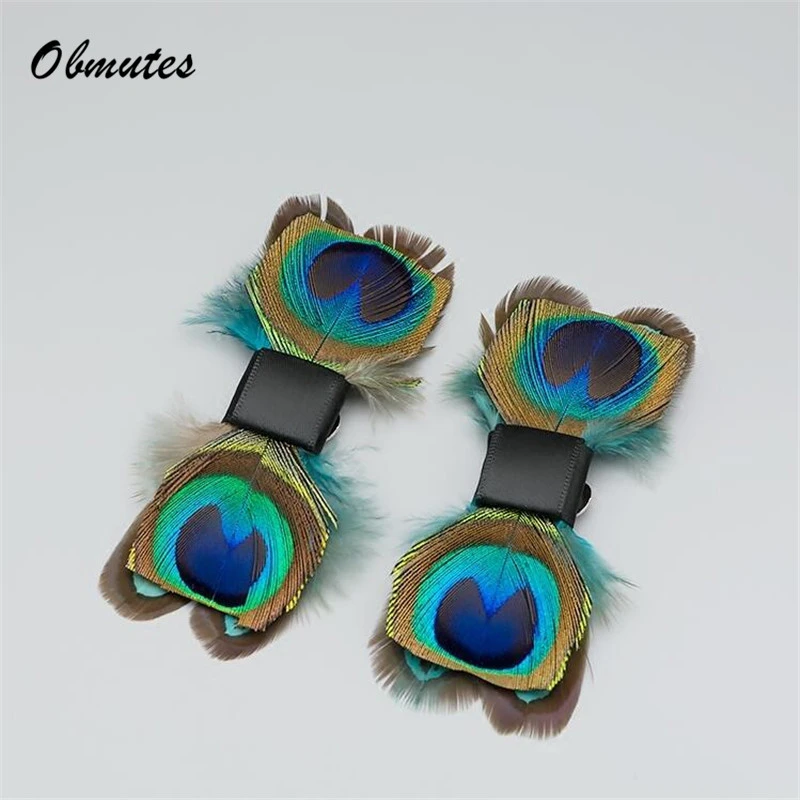 peacock heels with feathers