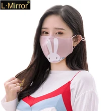 L. Зеркальная хлопковая РМ2. 5 черная противопылевая маска для рта фильтр с активированным углем ветрозащитный Рот-муфельные бактерии защитные маски для лица для защиты от гриппа