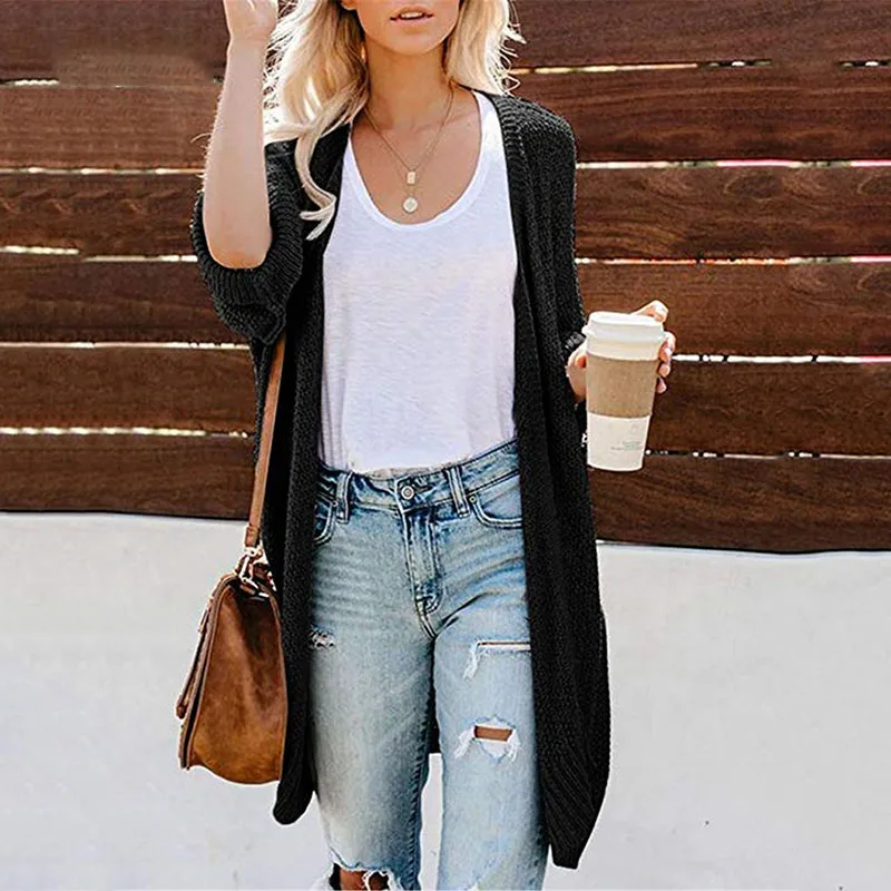 New-Cardigan-Women-2019-Casual-Loose-Knitted-solid-Autumn-Winter-Women-sweater-Clothes-Outwear-Women-Long