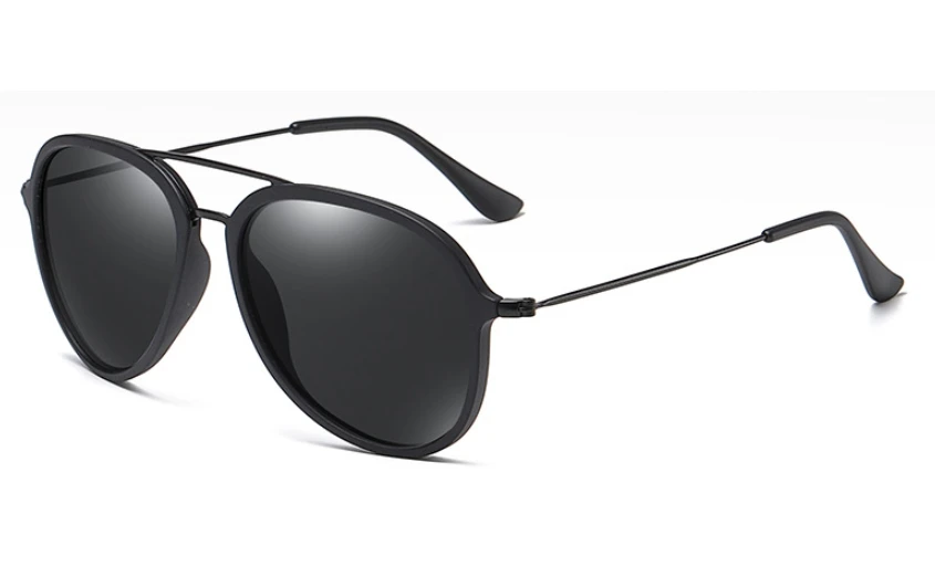 C6 black gray 45978 поляризованные пластиковые титановые солнцезащитные очки для мужчин Классическая круглая рамка в стиле ретро солнцезащитные очки для вождения UV400 - Цвет линз: C6 black gray