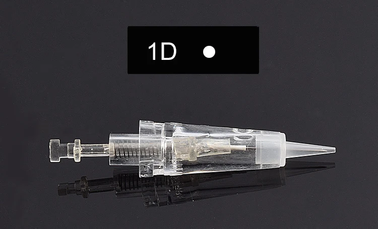 1D Штык картридж иглы 1D 1R 2R 3R 3F 5R 5F 7R 7F для устройство микропигментирования Перманентный макияж Татуировка бровей и губ ручка, 50 шт - Габаритные размеры: 1D