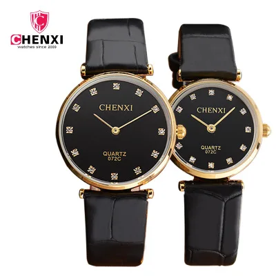 Часы с золотым корпусом для влюбленных модные мужские кварцевые часы со стразами