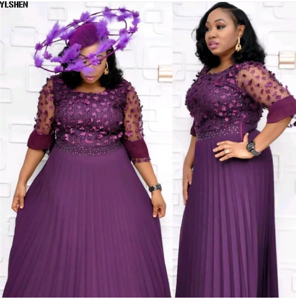 Long African Dresses For Women Africa Clothing African Design Bazin Lace Pleated Three-dimensional