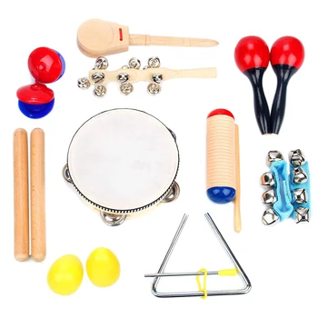 

18 Pcs/set Musical Toy Percussion Musical Instruments Kit Kids Toddler Early Educational Rhythm Tools