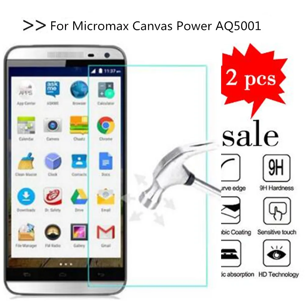 2 шт. Защитное стекло для Micromax Canvas AQ5001 | Мобильные телефоны и аксессуары
