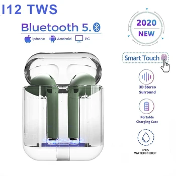 

Airdods I12 TWS Earphones Wireless Ear Buds with 300mAh Charging Box Cute Earphone Bluetooth 5.0 1:1 Original PK I500 I900 I9000
