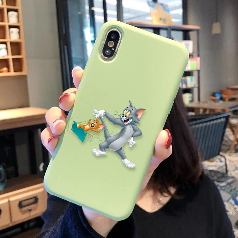 Забавные Tom amd Джерри Цветной Мягкий силиконовый чехол для телефона для iphone 6/6s, 6 Plus/6s Plus, 7 Plus/8, 7 Plus/8 Plus, X, K, XS, XR, XSMax