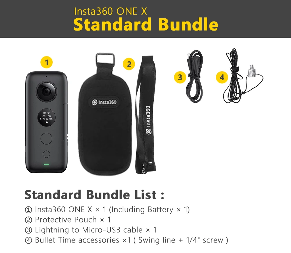 Insta360 ONE X Action Camera VR 360 Panoramic Camera For iPhone and Android 14 Insta360-ONE-X-套餐图-190514_01 new