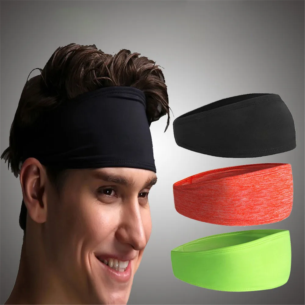 

Men Sports Headband Hair Head Band Sweatband Headband Stretch Mens Wrap Elastic Sports Men Thin hairband Headwear hair band