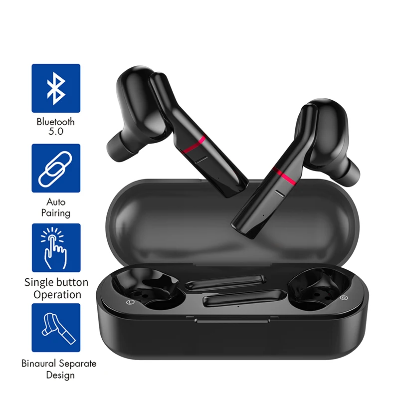 TWS беспроводной Bluetooth 5 0 наушники Спортивный Пот сенсорные портативные HiFi высокое