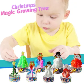 

4PC Cute Christmas Surprise Gift For Kids Paper Tree Special Magic Growing Novelty Colorful Tree Toy Children Desktop Decoration