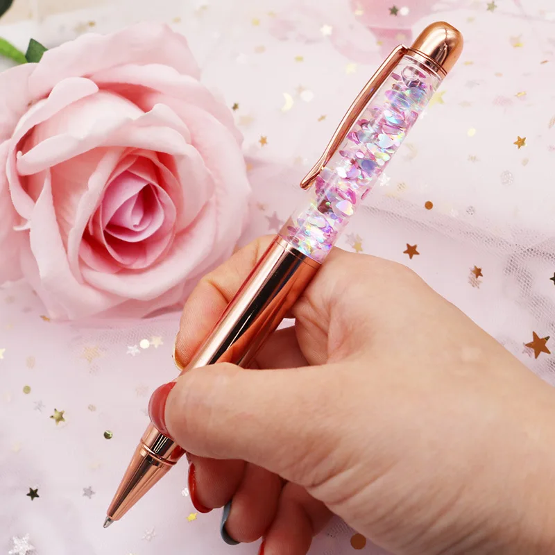 

Crystal Diamond Ballpoint Pen Writing Signature Pen Office Stationery Gift Metal Ballpoint Pens