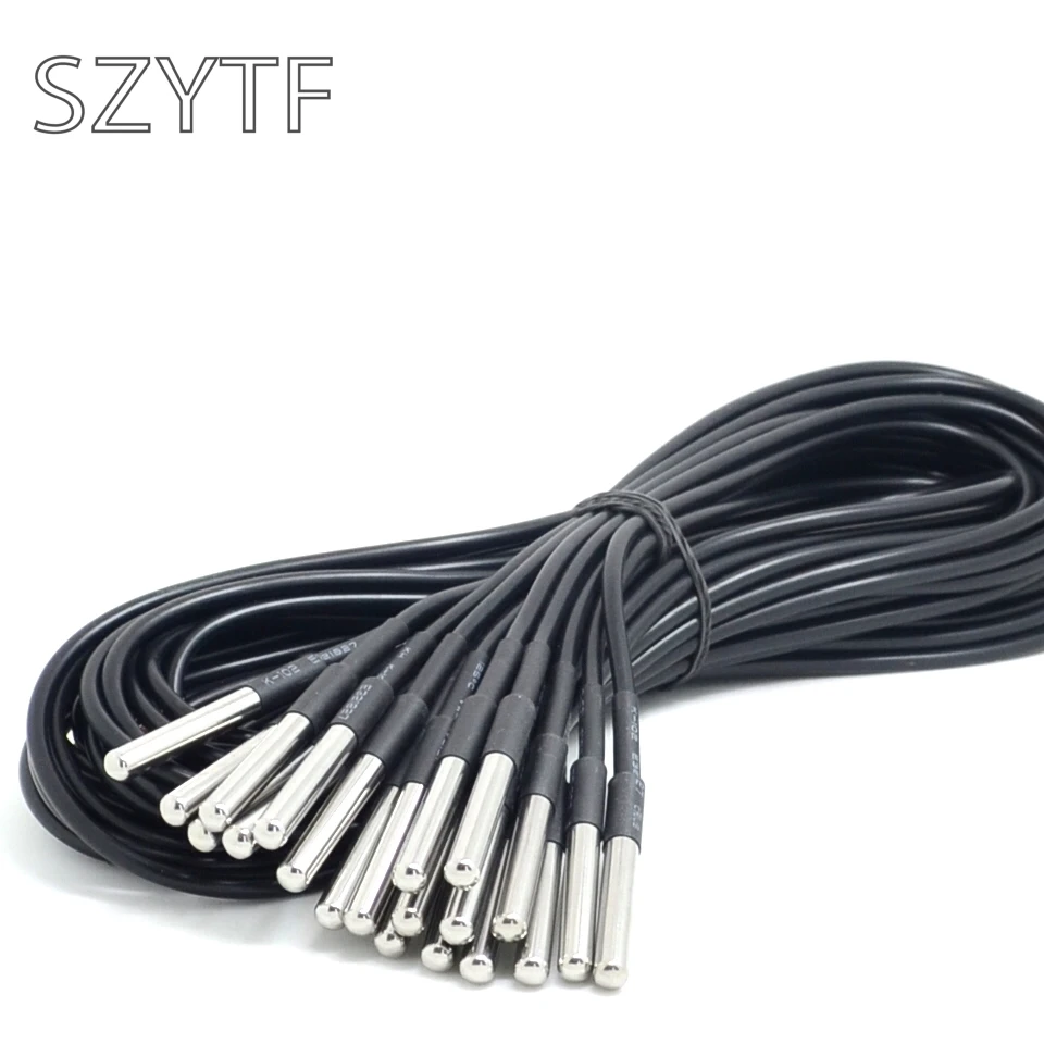 10pcs Direct waterproof DS18B20 digital temperature sensor (probe) a large number of original spot can be customized