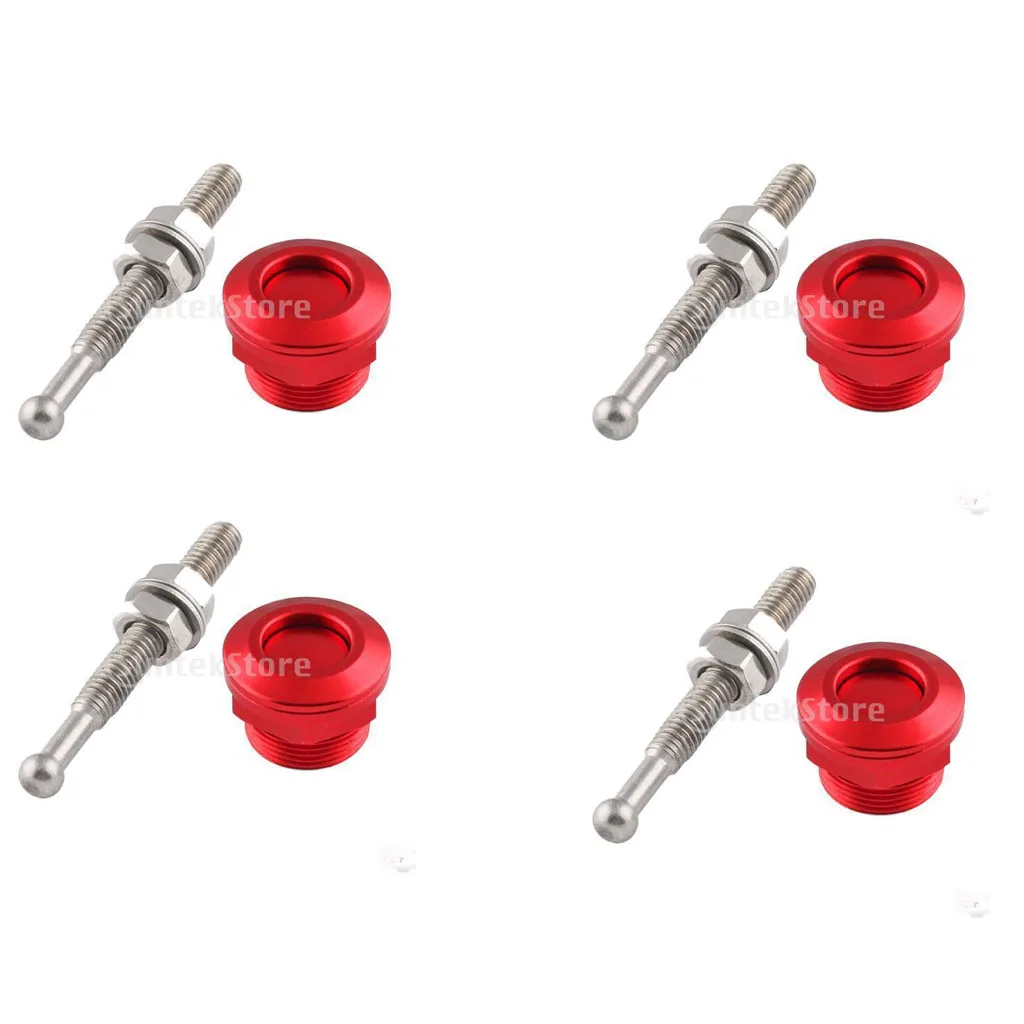 4x высокое качество 22 мм Quick Release капот булавки замок защелка Универсальный красный