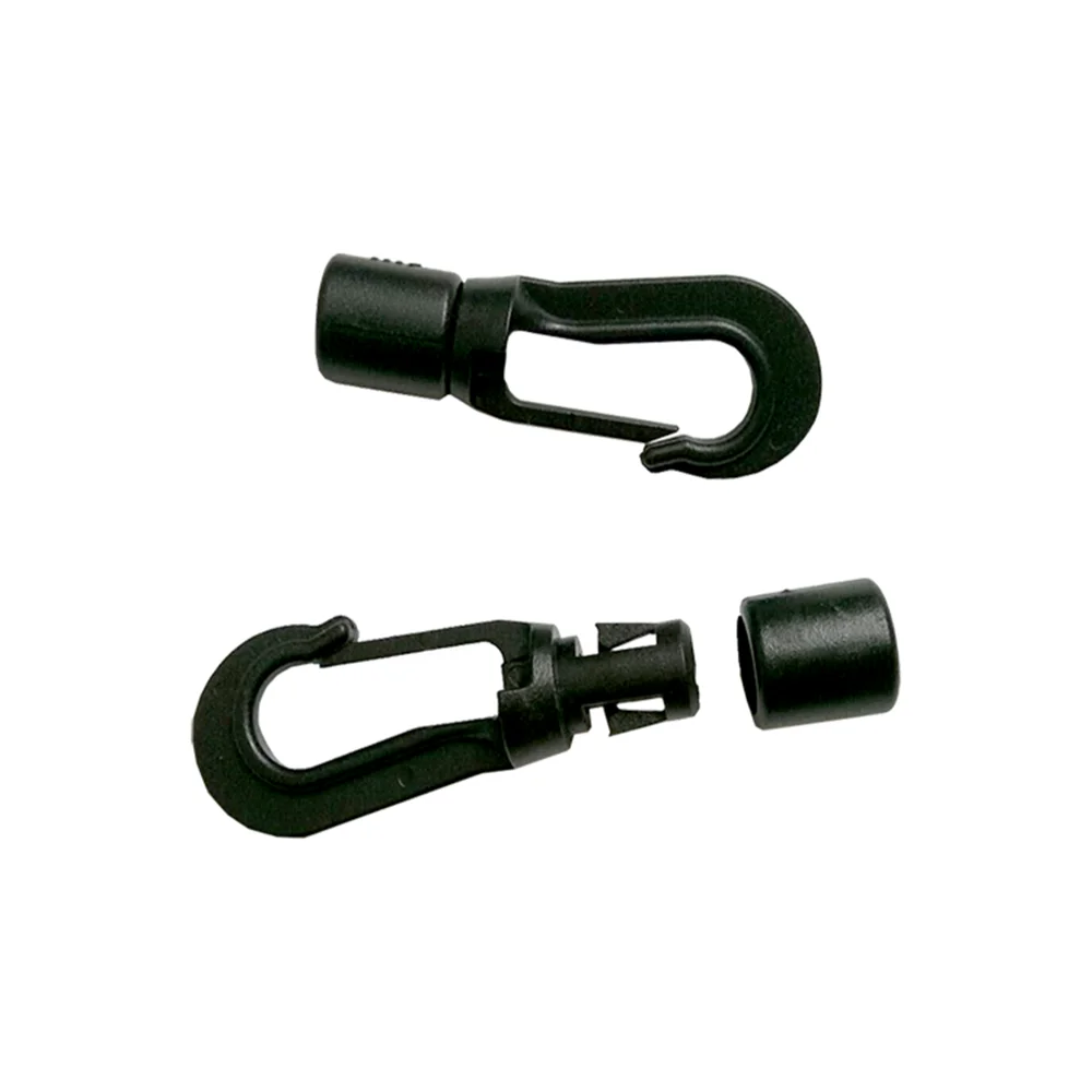 50pcs/Lot Black Plastic 360 Degrees Rotary Spring Snap Clip Hooks