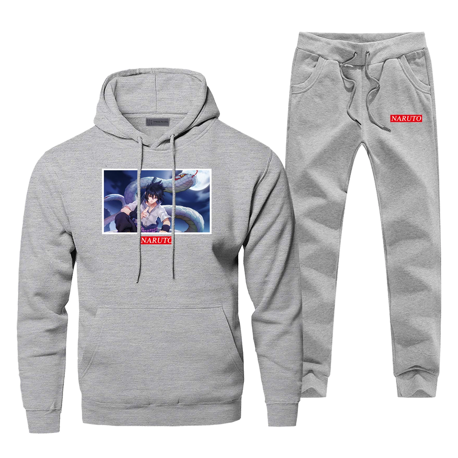 

Naruto Mens Hoodies Sets Two Piece Pant Male Japan Anime Hoodie Sweatshirt Sweatpants Streetwear Sportswear Harajuku Sweatshirts