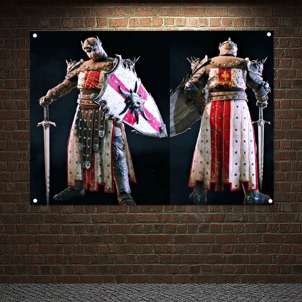 

Ancient Combat Legion Posters Wall Hanging Military Art Knights Templar Armor Banners Flag Canvas Painting Background Wall Decor