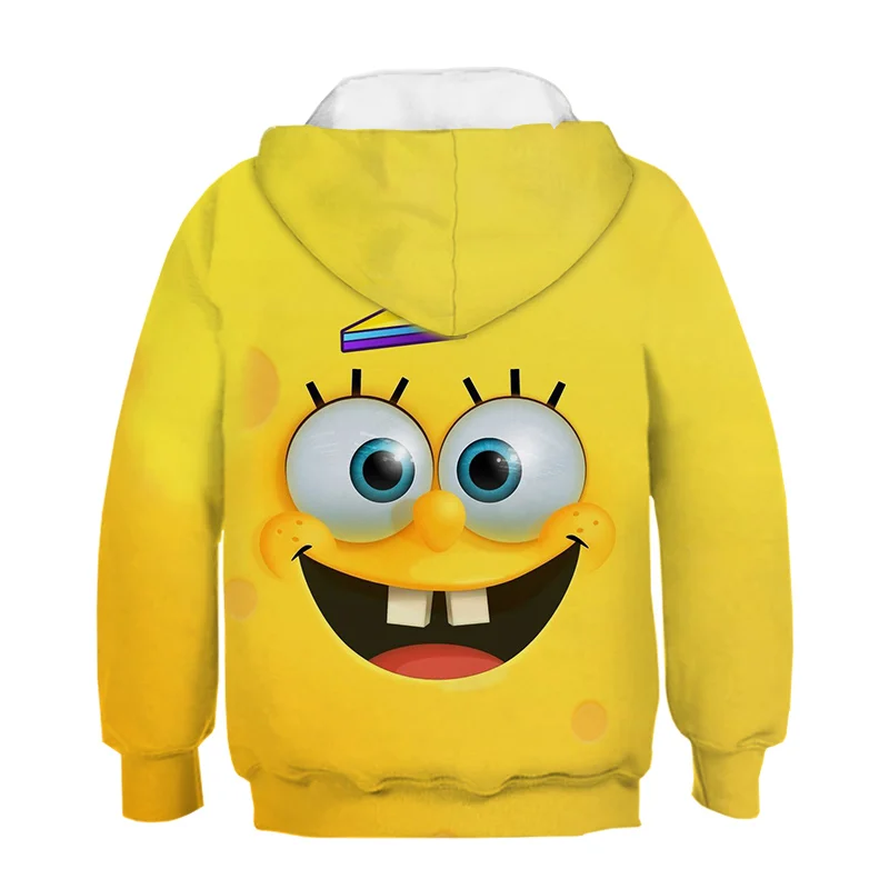 2021/22New Spongebob-Hoodie Kids Long Sleeve Hoodie Cartoon Boy Girls Casual Personality Hoodie 4-14T best hoodie for boy